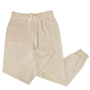 Johnny Was Calme Recycled Cashmere Spring Jogger in Beige Sz Small NWT
